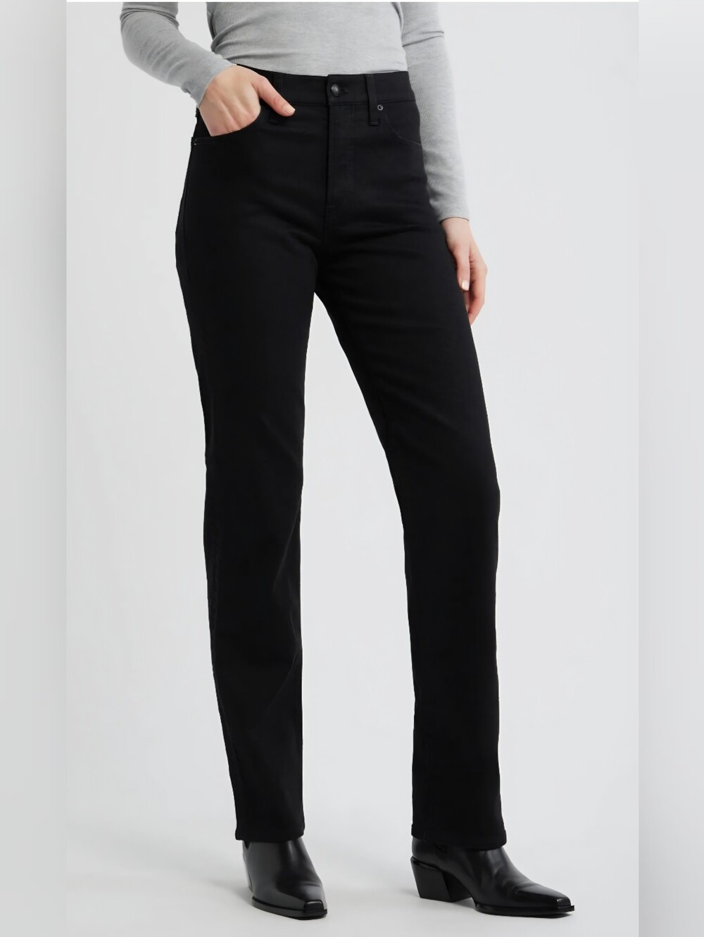 Madewell Longline Straight Leg High-Rise Jeans Black Size 29 New Without Tags!